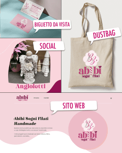 abibi sogni filati creazione logo brand handmade grafica biglietti da visita comunicazione
