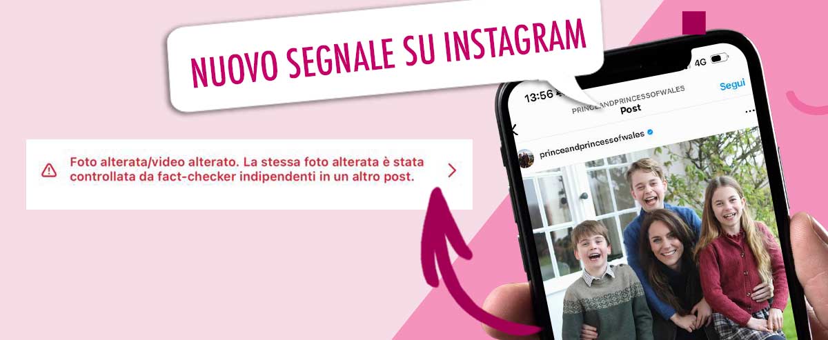 Nuovo segnale Instagram sulla foto editata da Kate Middleton